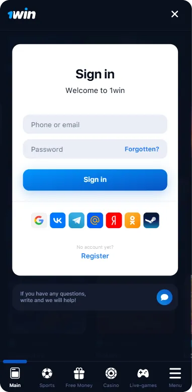 1Win Sign in 