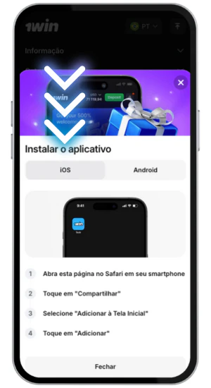 Baixar aplicativo 1Win para iOS